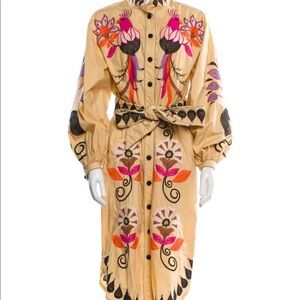 Farm Rio Embroidered Shirt Dress